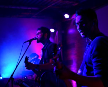 Stage, Microphone, Guitar photo