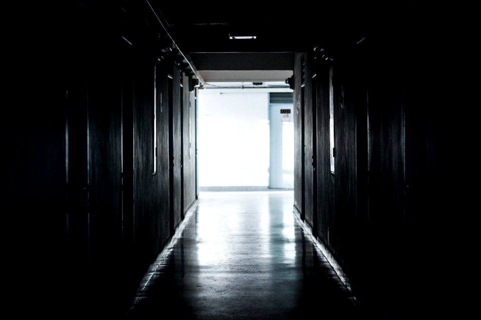 poor lighted hallway
