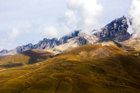 gray mountain terrain photo