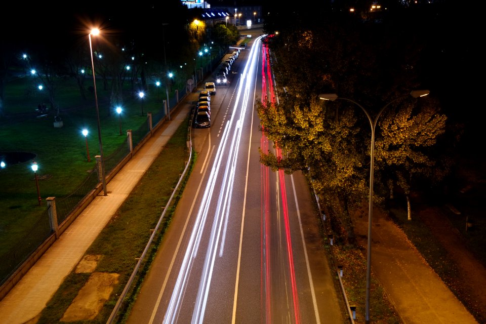 time lapse photography of vehicles