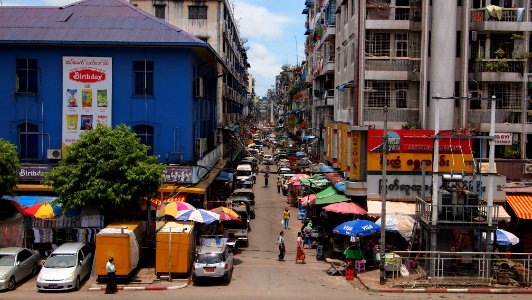 Yangon, Myanmar burma, Road photo