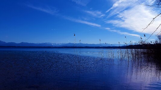 Blue clouds landscape photo