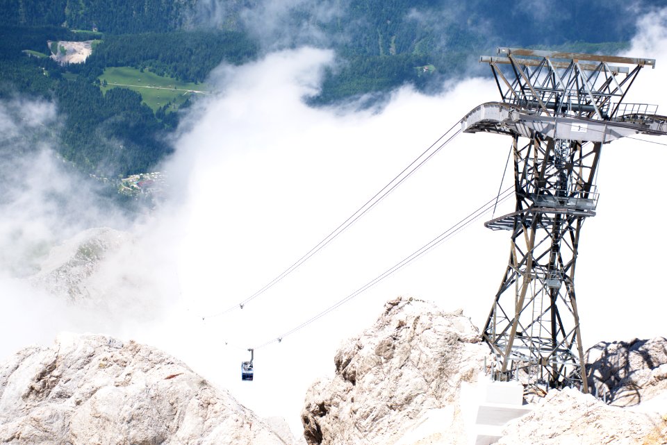 Bayerische zugspitzbahn bergbahn, Grainau, Germany
