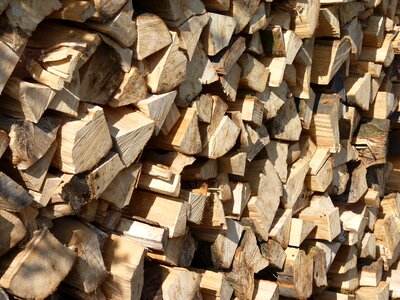 Hardwood grain firewood photo