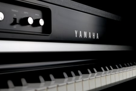 close up photography of black Yamaha piano