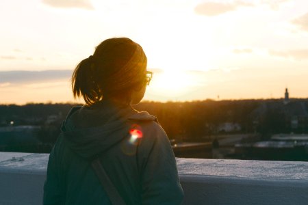 Parking garage, City, Sunrise
