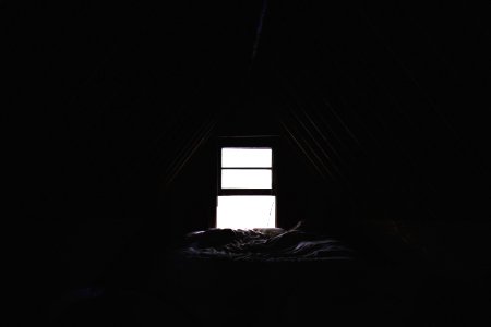 open window in attic photo