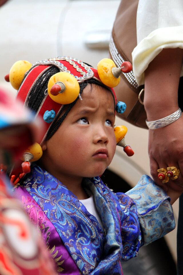 Character tibet ethnic the little girl