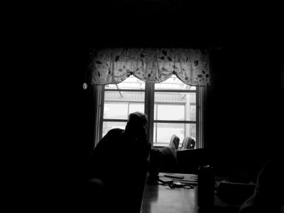 Cabin, Indoor, Black  white