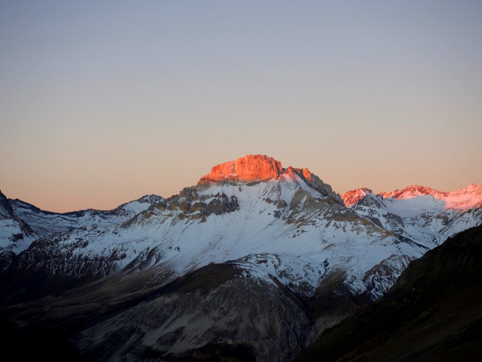 mountain covered with snow