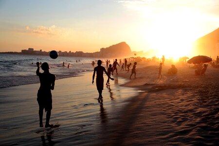 Soccer football beach