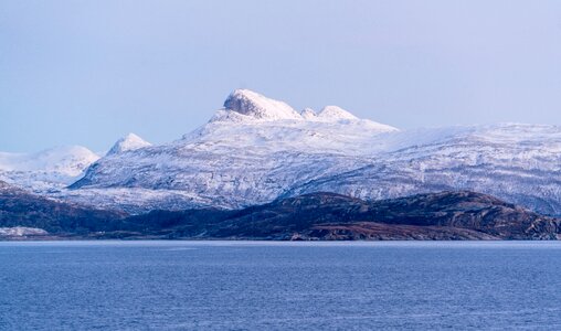 Fjord sea mountain photo