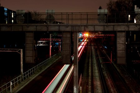 timelapse photography of train