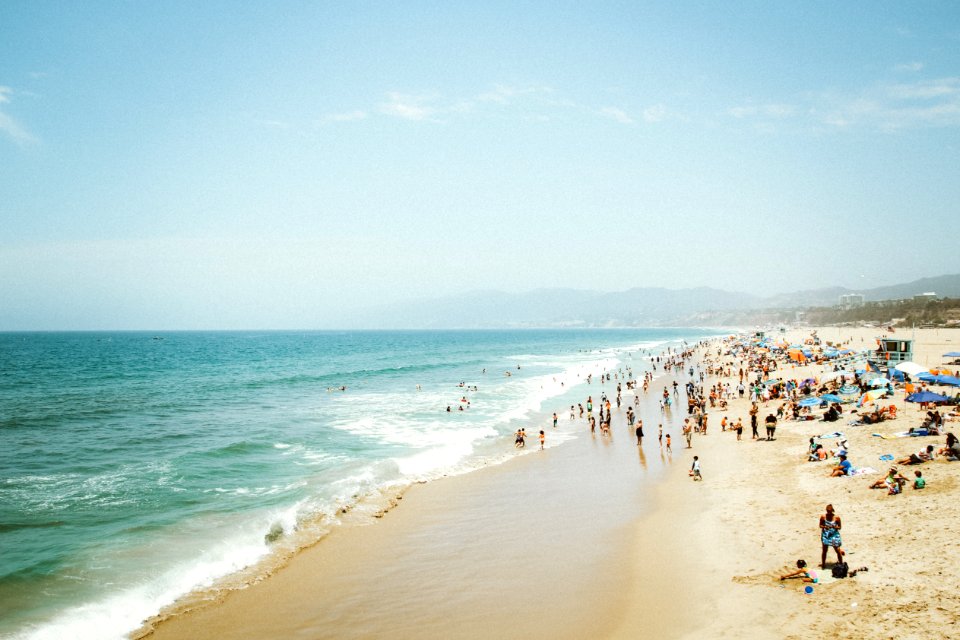 group of people near beach