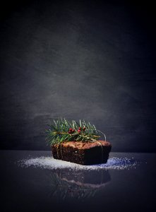 green plants on baked bread photo