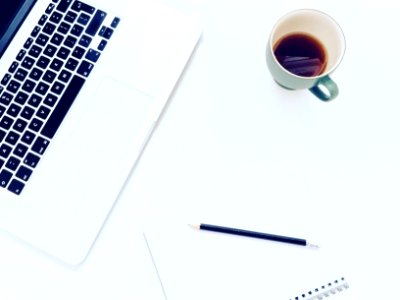Desk, Notebook, Tea