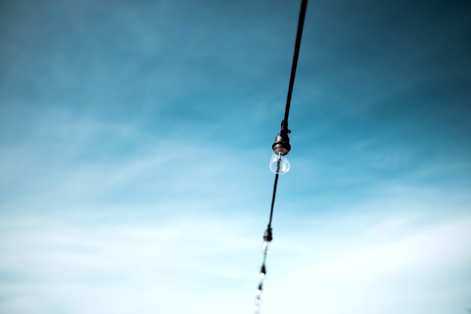 photo of string bulb light