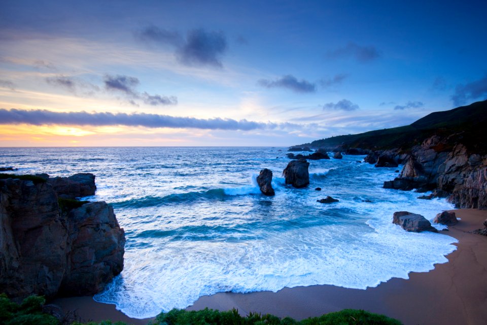 Ocean, Sunset, Garrapata state park