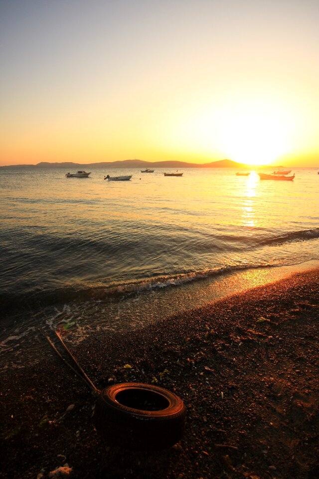 In the evening landscape marine