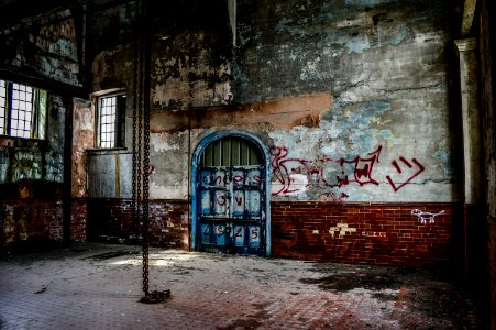blue steel door