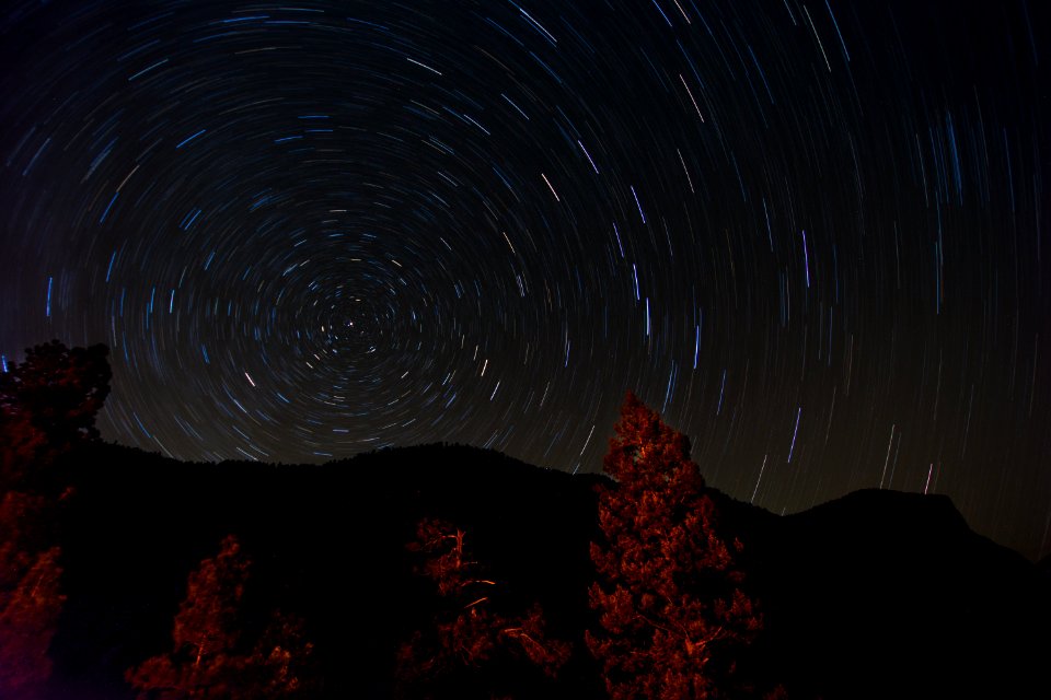 time lapse photography of stars
