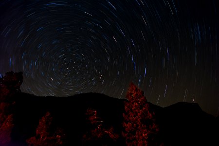 time lapse photography of stars
