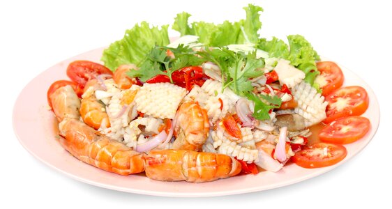 Thaifood spicy seafood salad salad