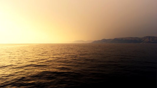 high angle photo of body of water