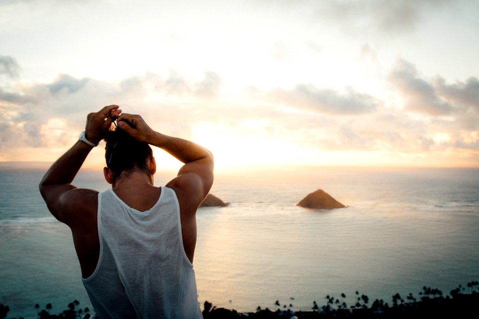 men's white tank top