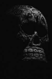 Day of the dead, Monochrome, Skull