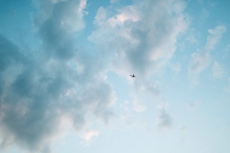 Clouds, Plane, Sky