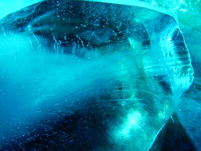 Winter frozen crystal photo