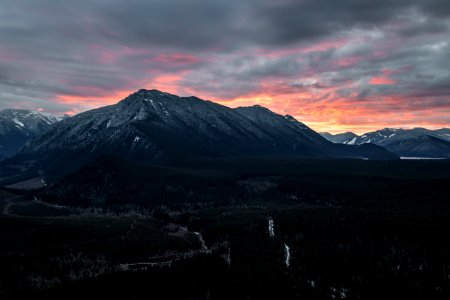 bird's eye photography of mountain ahead