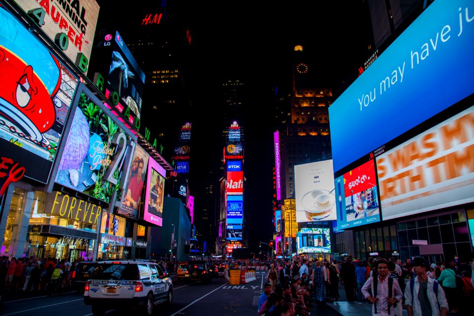 Time Square, New York during night