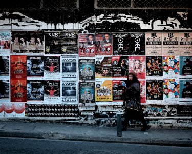 Athens, Greece, Stree ads