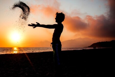 Sand sea water photo