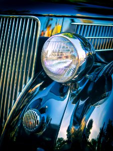 Vintage car, Auto, Headlight photo