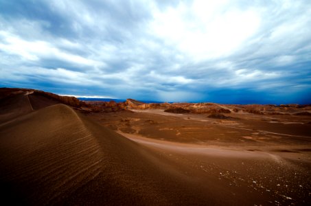 desert under blue sky photo