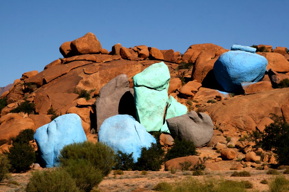 Morocco, Tafraoute, Art