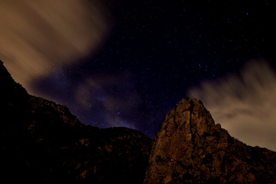 brown mountains during nighttime