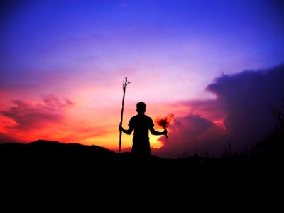 Boy, Storm, Nature