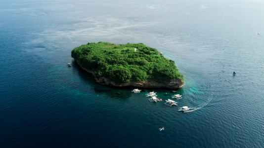 bird's eye view of island photo