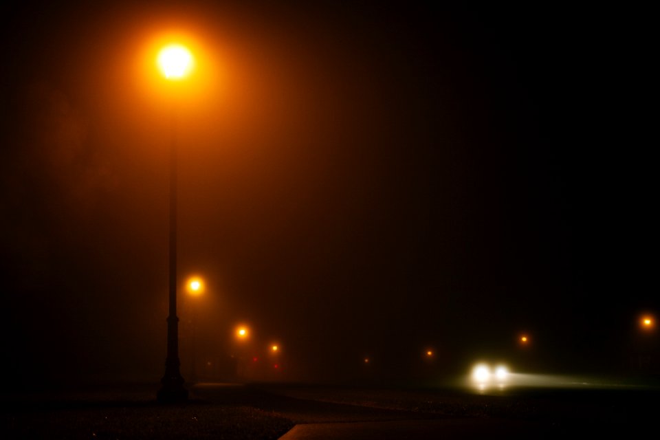 Street light, Dark, Mood