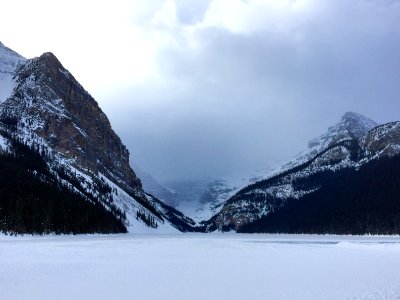 snow covered mountain photo