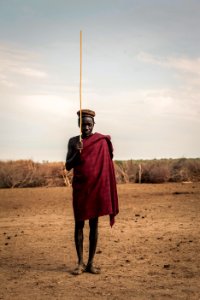 Omo river, Africa, Tribesman