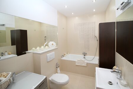 Toilet sink mirror