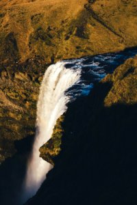 aerial photography of waterfalls at daytime photo
