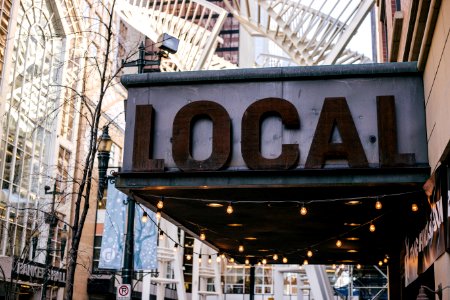 gray and brown Local sign