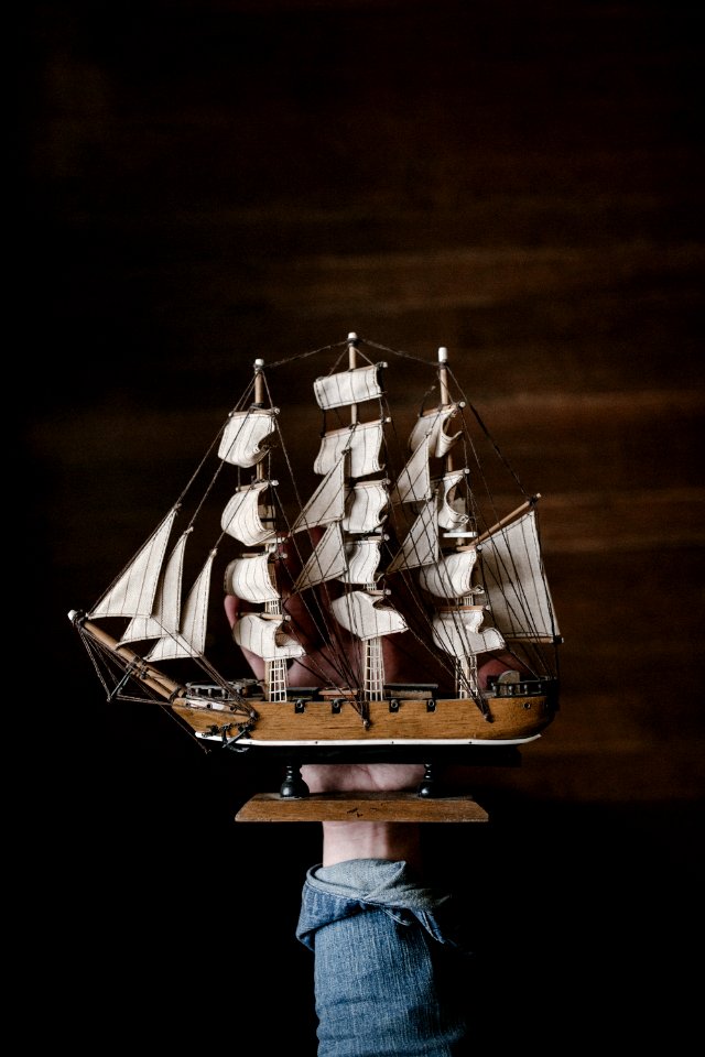 white and brown galleon ship