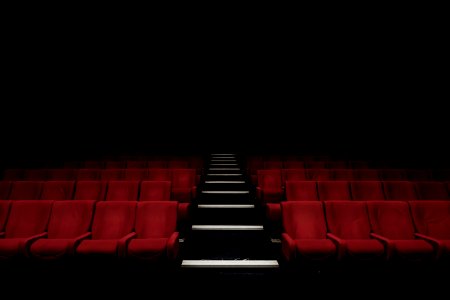 red cinema chair photo